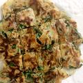 kpえもん♪'s cooksnap of when they made 米粉が入ったもちもち☆豚ニラチヂミ.