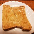 ♡sayulily♡'s cooksnap of when they made ピーナツハニ～バターのトースト♡.