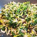 せのやん's cooksnap of when they made 【菜園レシピ】カブ(大根)葉のじゃこ炒め.