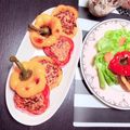 きみみ✧˖'s cooksnap of when they made 詰めて焼くだけ★パプリカの肉詰めバーグ.