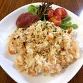 sajunko625's cooksnap of when they made 塩鮭で簡単　鮭炒飯　さけチャーハン.