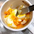 ふたごママちゃん's cooksnap of when they made ゆで卵みじん切りが超～簡単に!子どもでも.