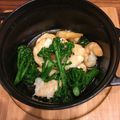 ルーブル美術館's cooksnap of when they made えびとブロッコリーのアヒージョ.