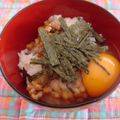 Nekozame's cooksnap of when they made たまご納豆ごはん.