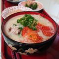 イチゴ、イチゴ。's cooksnap of when they made トマトと豚肉のみそ汁.
