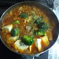 ひなこみみ's cooksnap of when they made エスニックイタリアンなシーフードトマト鍋.