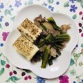 チェックのミニくま's cooksnap of when they made 【春菊と牛肉、焼き豆腐のすき焼き煮込】.