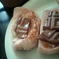 ranmao☆'s cooksnap of when they made ☆塩チョコトースト☆.