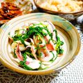 makichihua's cooksnap of when they made 春菊とゲソの胡麻和え.