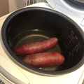 らとりー's cooksnap of when they made 炊飯器でねっとりさつまいも.