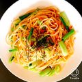 わにまみ's cooksnap of when they made 美味♪小松菜と素干し海老のペペロンチーノ.
