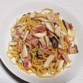 翠＊＊'s cooksnap of when they made 一人飯♪和風きのこパスタ.
