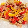 ねぞろ's cooksnap of when they made パプリカときのこのピリ辛ツナおかか和え.