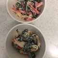 魔王マーク's cooksnap of when they made えのきとカニカマ、わかめのマヨポン和え.