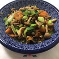 Faiza's cooksnap of when they made しめじ青梗菜カニカマ人参の生姜炒め☆.