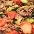 ケロやま先輩's cooksnap of when they made トマト入り★牛肉と小松菜のオイスター炒め.