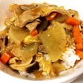 R★Hママ♥'s cooksnap of when they made 簡単！早い！エリンギ、長ネギ入りカレー丼.