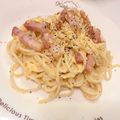 たけのこ！！！！！'s cooksnap of when they made 卵泡立てとチーズで、簡単濃厚カルボナーラ.