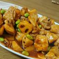 や～たん食堂's cooksnap of when they made 簡単旨いレンコン鶏肉ケチャップ炒め.