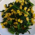 やまたんこまたん's cooksnap of when they made 春菊とコーンのバター醤油炒め.