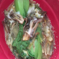 クック2JWD2O☆'s cooksnap of when they made レンジで簡単！青梗菜としめじの卵とじ風.