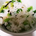 まりぷぅv's cooksnap of when they made かぶの葉と塩昆布の混ぜご飯★おにぎりにも.
