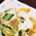 スウー's cooksnap of when they made 厚揚げと小松菜の卵とじ♪簡単.