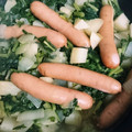megchano's cooksnap of when they made 大根の葉とソーセージのドイツ風煮込み.