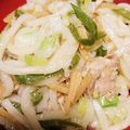 sakuume1's cooksnap of when they made 残った青椒肉絲で焼きうどん.