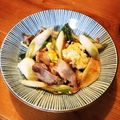 はるぴーのママ's cooksnap of when they made 豚こまと長ねぎの卵炒め.