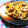 つつくみ's cooksnap of when they made ちくわとしいたけの簡単♫パスタ.