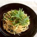 よこ耳ねこ's cooksnap of when they made シャキッと水菜と明太子のガーリックパスタ.