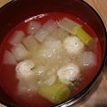 やっちゃんママ☆'s cooksnap of when they made 喉風邪に効く！生姜と大根の鶏団子スープ.