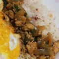 SHⅰ's cooksnap of when they made 簡単ランチ☆ピーマンと挽き肉の炒めごはん.