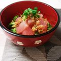 つぼみの's cooksnap of when they made アボカドと鮪の丼ぶり♥新玉ねぎソース☆.