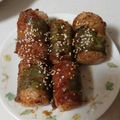 モカぷりん♪'s cooksnap of when they made 余ったご飯で簡単☆やみつき肉巻きおにぎり.