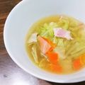 momoco's cooksnap of when they made 朝食に！白菜とベーコンのあっさりスープ.