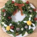 QumQum's cooksnap of when they made クリスマスに簡単華やか☆リースのサラダ.