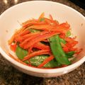 初めての育児生活's cooksnap of when they made さやえんどうとパプリカのポン酢和え.