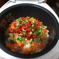 kikuchama's cooksnap of when they made 炊飯器で☆野菜たっぷりチキンライス！.