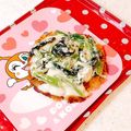 あやちん０８１６'s cooksnap of when they made 簡単！ほうれん草ベーコンピザ☆パン耳で.