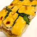 kazukobachan's cooksnap of when they made ツナマヨもちピザ☆.