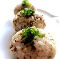 hiroerico's cooksnap of when they made 肉そぼろと新生姜のおにぎり☺お弁当にも.