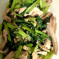まちこ123's cooksnap of when they made 鮪のスジ肉と春菊の生姜炒め.