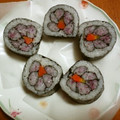 みーたんのおば's cooksnap of when they made お花ののり巻き お花見 お弁当.