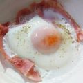 ウホウホホ's cooksnap of when they made レンジで簡単！3分でベーコンエッグ♪.