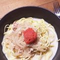 うたちまる's cooksnap of when they made 簡単！たらこ(明太子)スープパスタ.