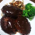 虹七†にな's cooksnap of when they made お肉屋さんの、粗びきハンバーグステーキ。.
