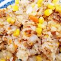 ハッピィ0730's cooksnap of when they made 簡単！節約！コーンのバター醤油チャーハン.