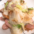 CH1D0N's cooksnap of when they made 簡単！白菜とソーセージのおかかマヨ炒め.